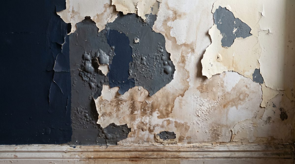 Leak damage assessment and repair in an apartment